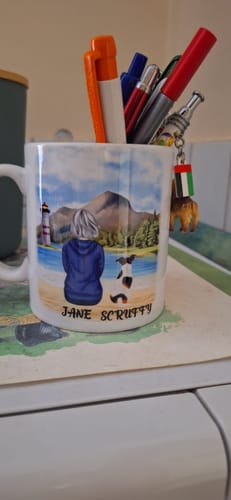 Customer photo review of Girl & Dogs - Life is better with a dog Personalised Mug