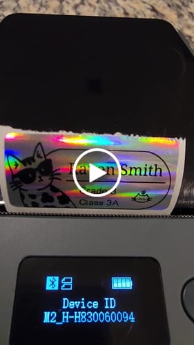 Customer video review of Thermal Transfer Label Printer Labels for M2, M3