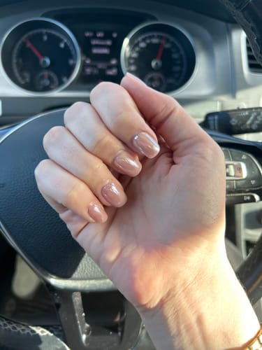 Customer photo review of Nude Awakening Press On Nails (30PC)