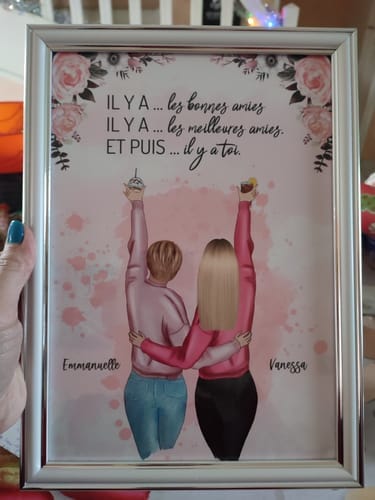 Customer photo review of Meilleures amies - Poster personnalisé