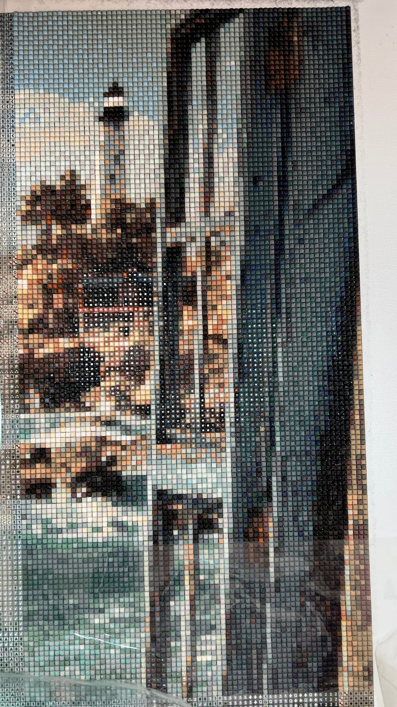 Customer photo review of Window to the Deep Blue - Time Limited Exclusive Diamond Painting Kit