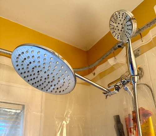 Customer photo review of 3-Spray Dual Shower Head with Adjustable Shower Arm