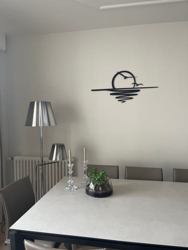 Customer photo review of Décoration murale en métal - Coucher du soleil (SUN.04)