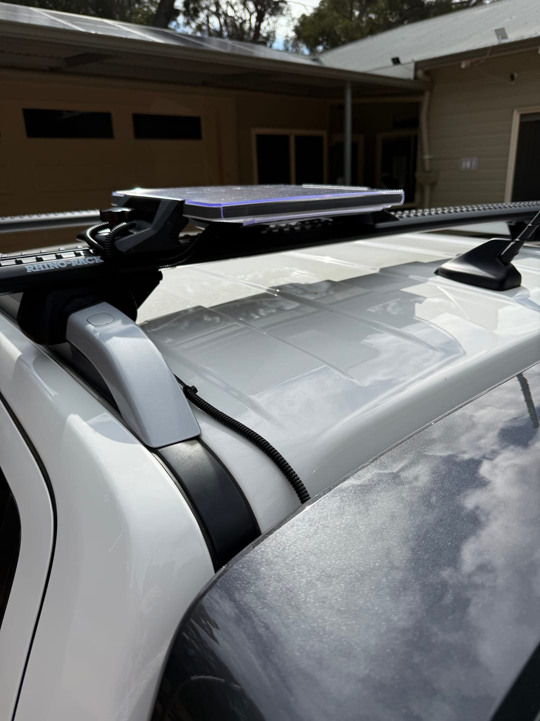 Customer photo review of Starlink Mini Roof Rack Mount