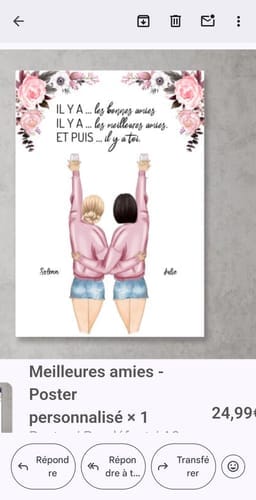 Customer photo review of Meilleures amies - Poster personnalisé