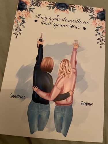 Customer photo review of Meilleures amies - Poster personnalisé