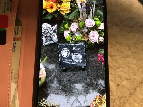 Customer photo review of In ons hart - Gepersonaliseerde leisteen plaat