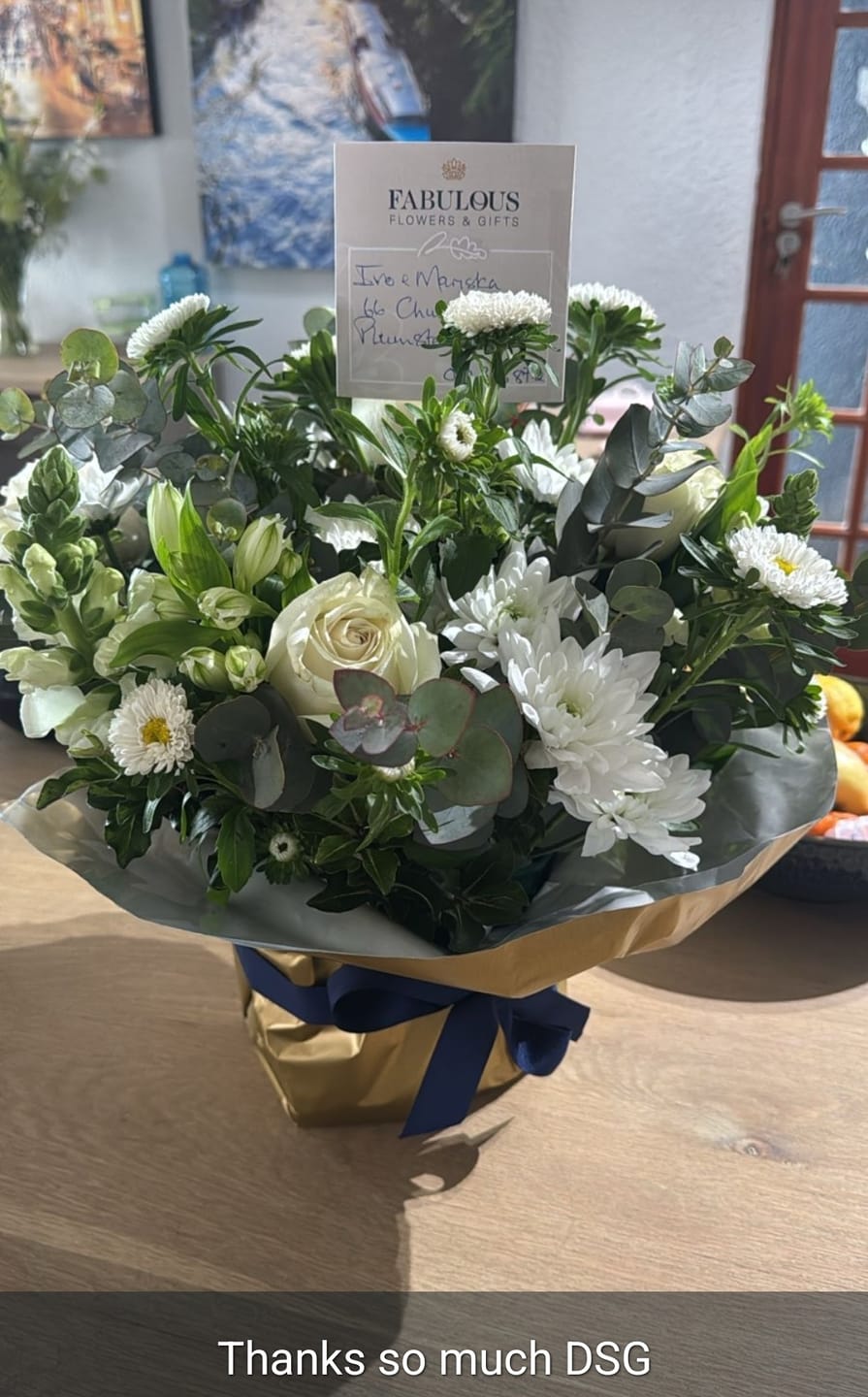 Customer photo review of Tranquility Flower Arrangement