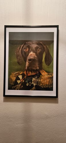 Customer photo review of The General - Custom Vintage Pet Portrait