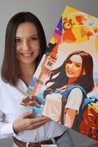 Customer photo review of World Explorer Adventure - Paint by Numbers Kit