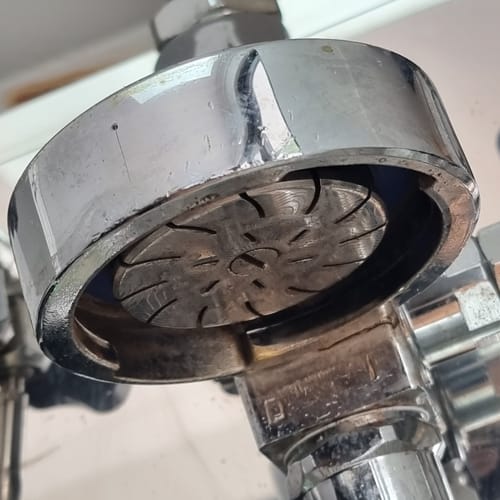 Customer photo review of High Diffusion Espresso Shower Screen - LM, E61, HX, MV