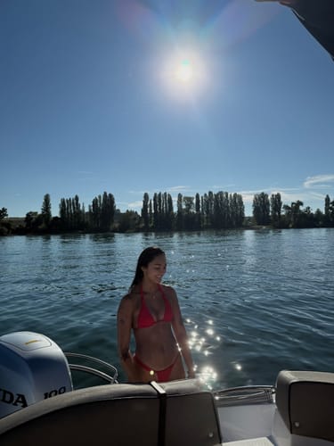 Customer photo review of Palma Top - Ember Red