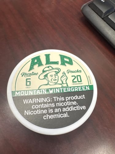 Customer photo review of Mountain Wintergreen Nicotine Pouches