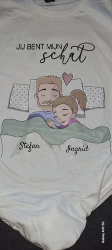 Customer photo review of Slaapkoppen - Gepersonaliseerde T-Shirt
