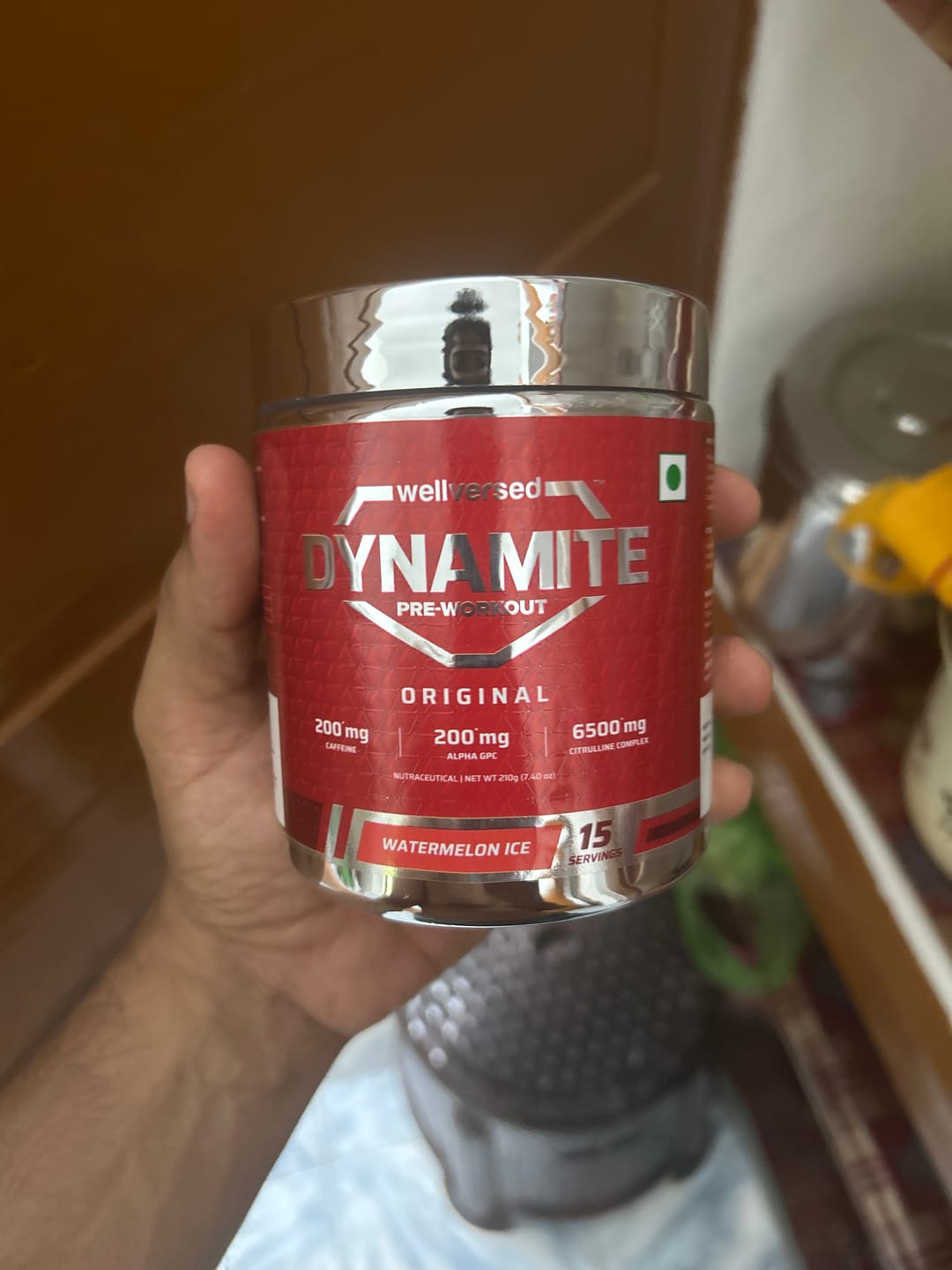 Customer photo review of Dynamite Pre-Workout (210g, 15 Servings) | Watermelon Ice
