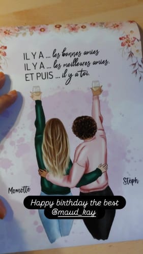 Customer photo review of Meilleures amies - Poster personnalisé