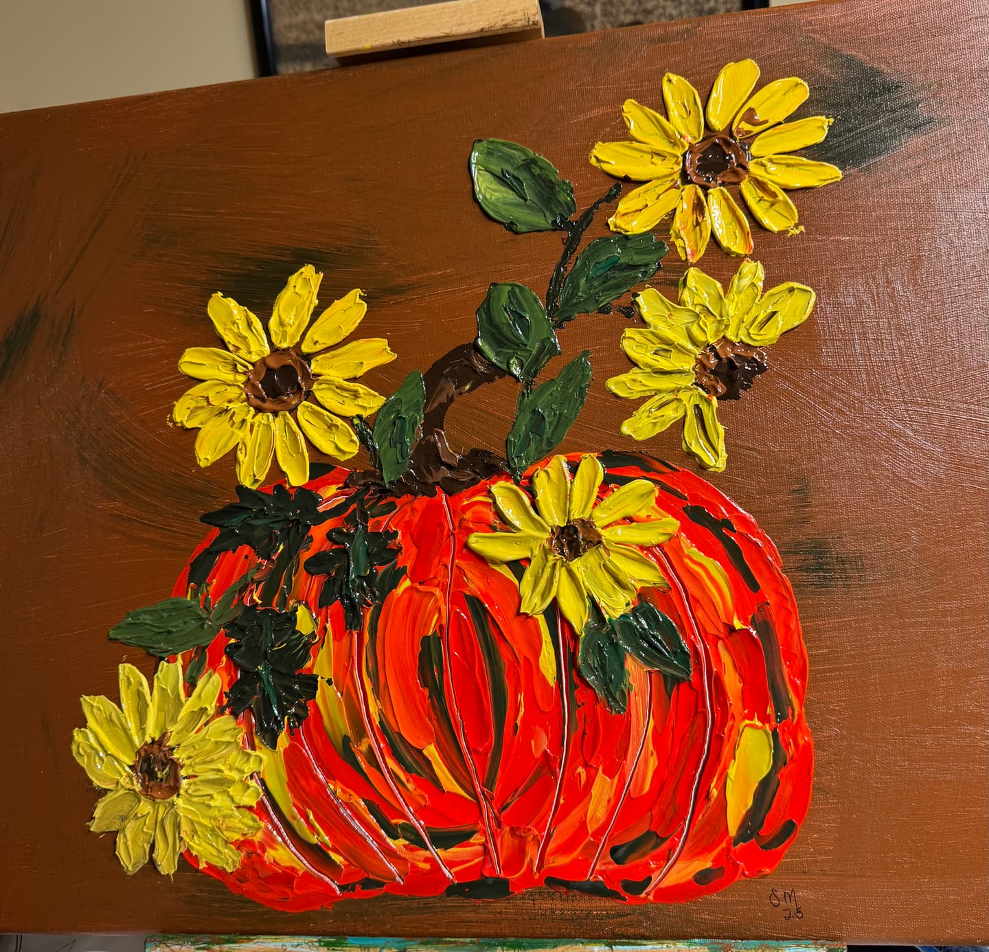 Customer photo review of Lemon Yellow 16 oz | Thick & Creamy Acrylic Paints for Artists | DabblePaints™️