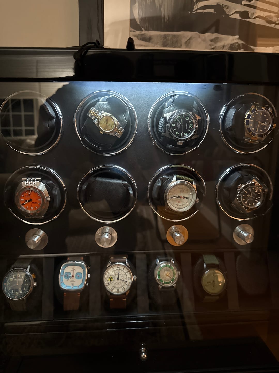Customer photo review of Smart Luxury Watch Winder with Storage Organizer Case