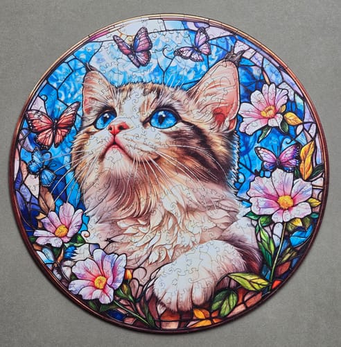 Customer photo review of Ragdoll and Butterfly  Wooden Jigsaw Puzzle