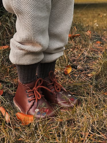 Customer photo review of Blackberries Scallop Boot - Hazelnut