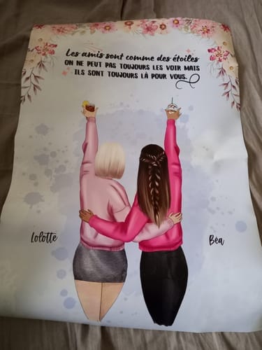 Customer photo review of Meilleures amies - Poster personnalisé