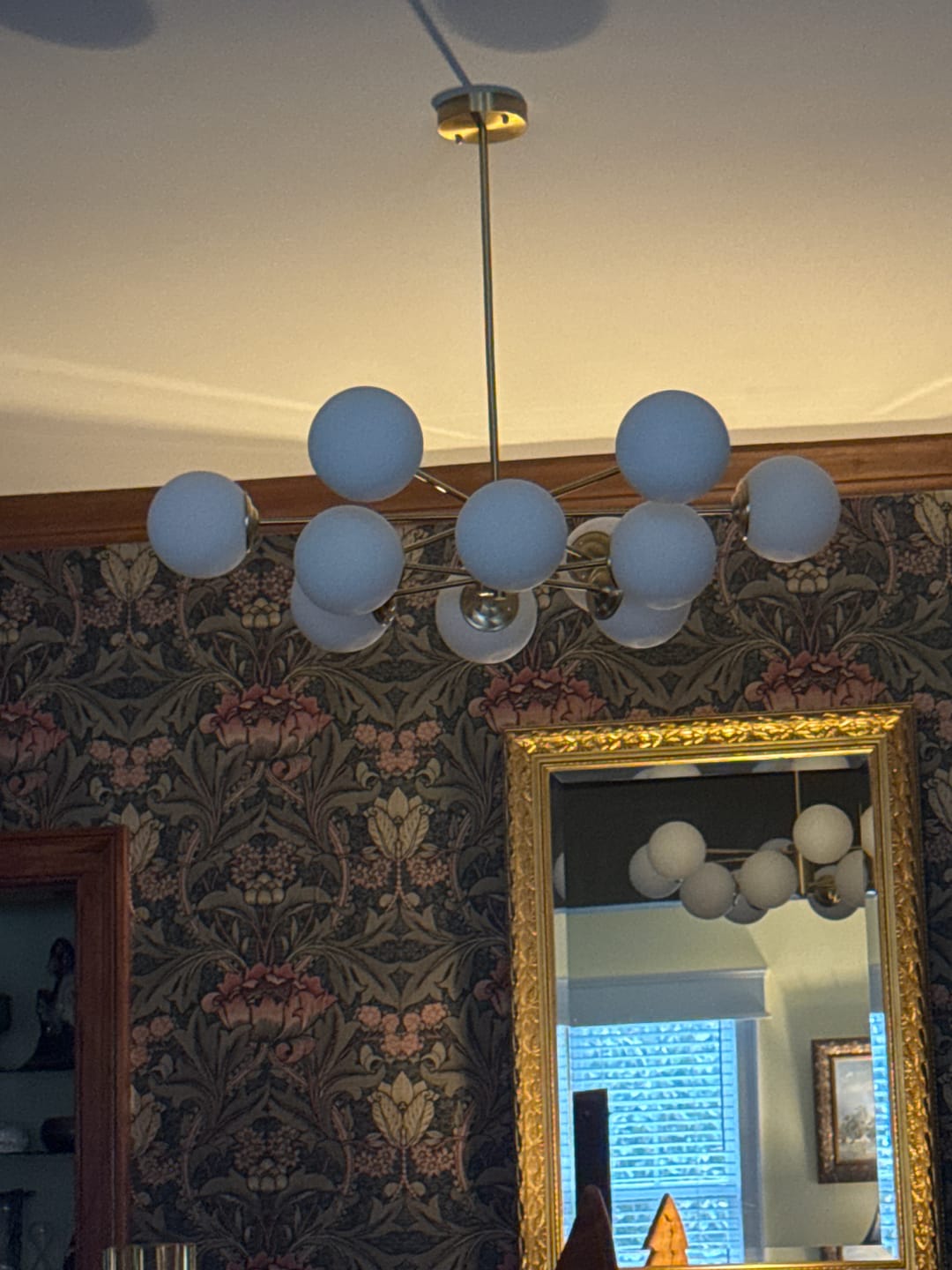 Customer photo review of Opal Glass Globe Sputnik Chandelier