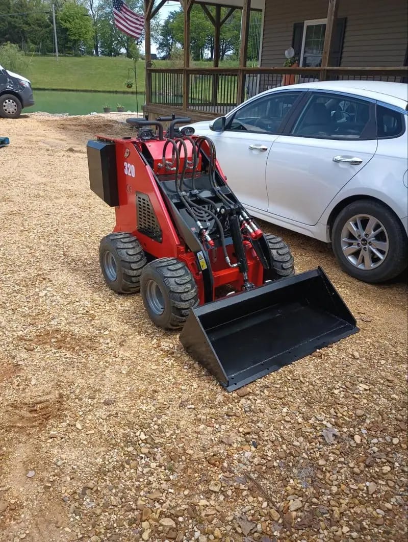 Customer photo review of Mini Stand On Skid Steer Wheel Loader MS320L, 13.5 HP B&S Engine