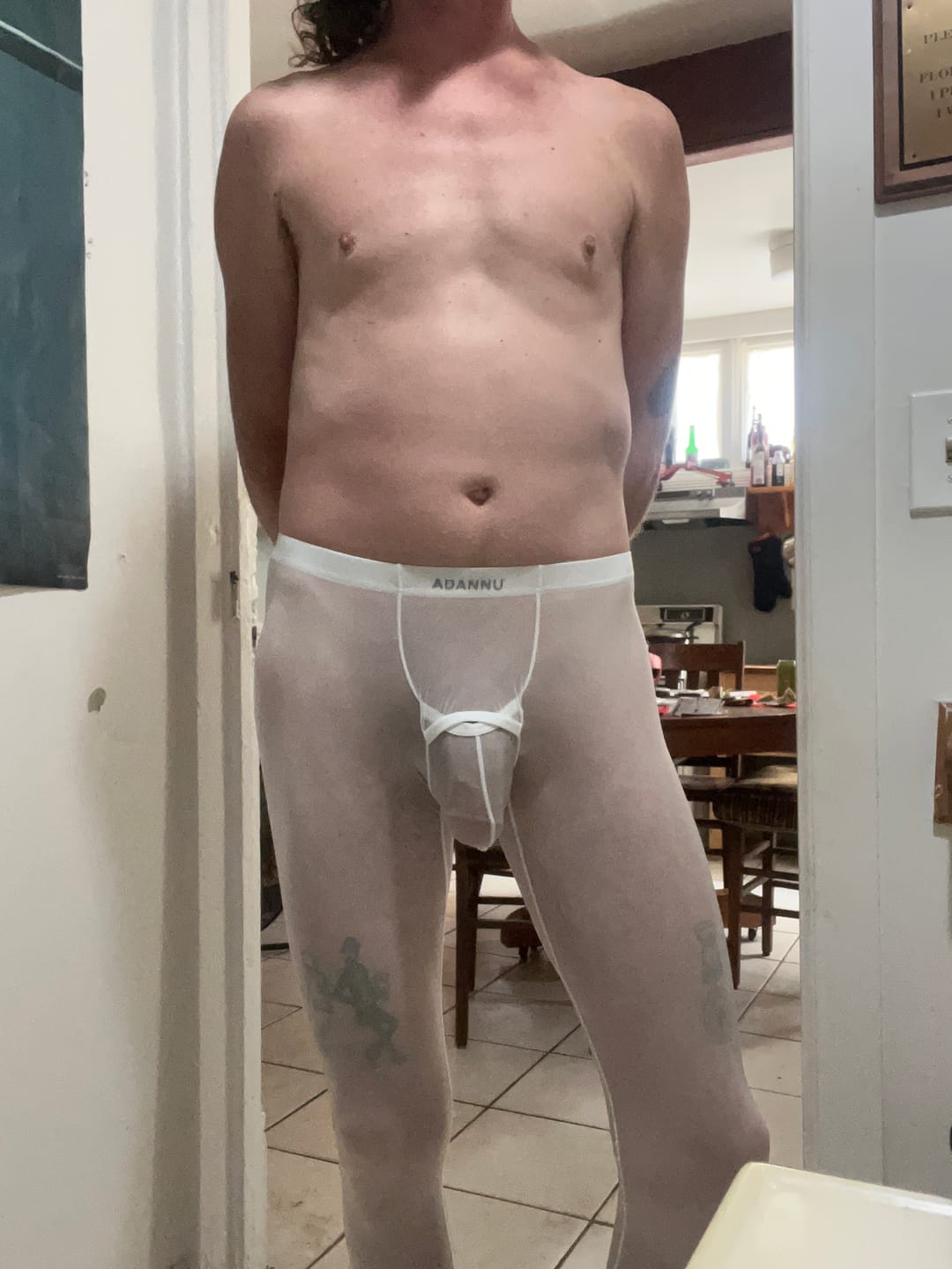 Customer photo review of Men's Lightweight Semi-See-Through Sports Pants with Spacious Pouch