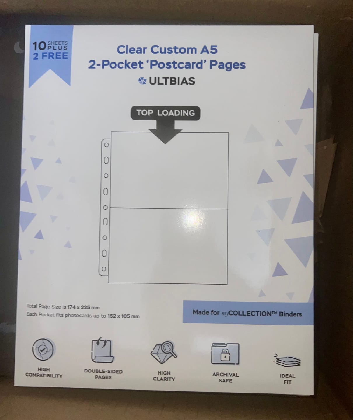 Customer photo review of Custom A5 2-Pocket Pages - Postcard - Clear
