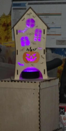 Customer photo review of Halloween house 3 set laser cut file