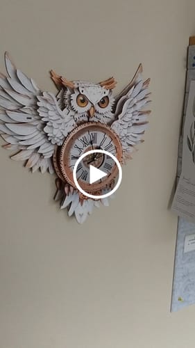 Customer video review of Snowy Owl– DIY Wooden Clock, 3D Puzzle Craft Kit