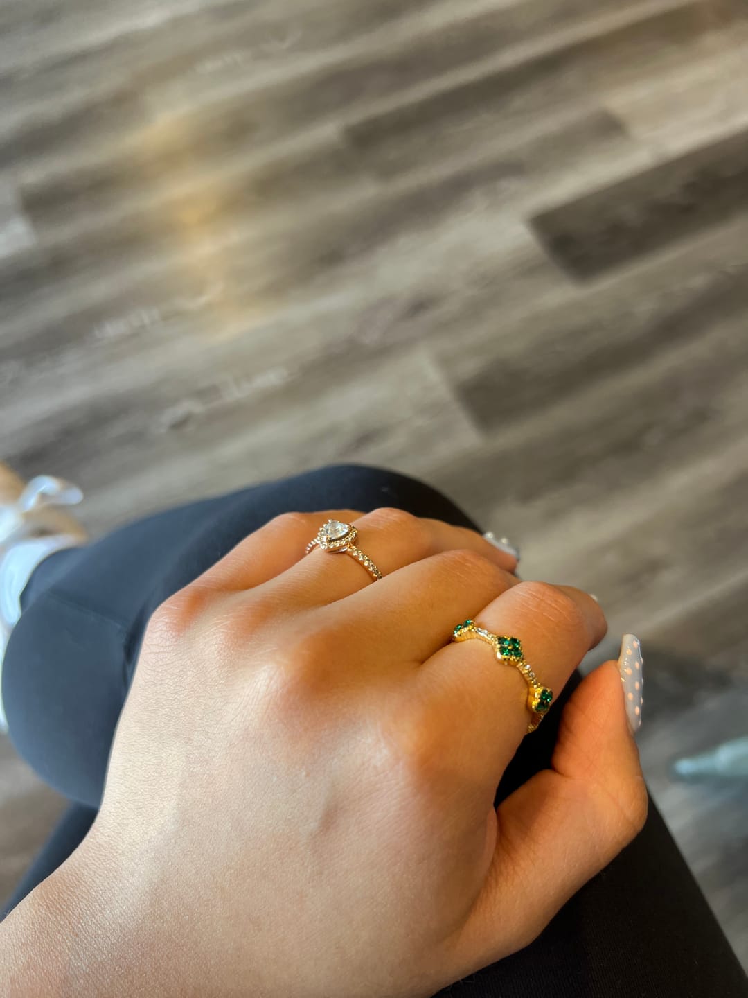 Customer photo review of Four Leaf Clover Crystal Ring