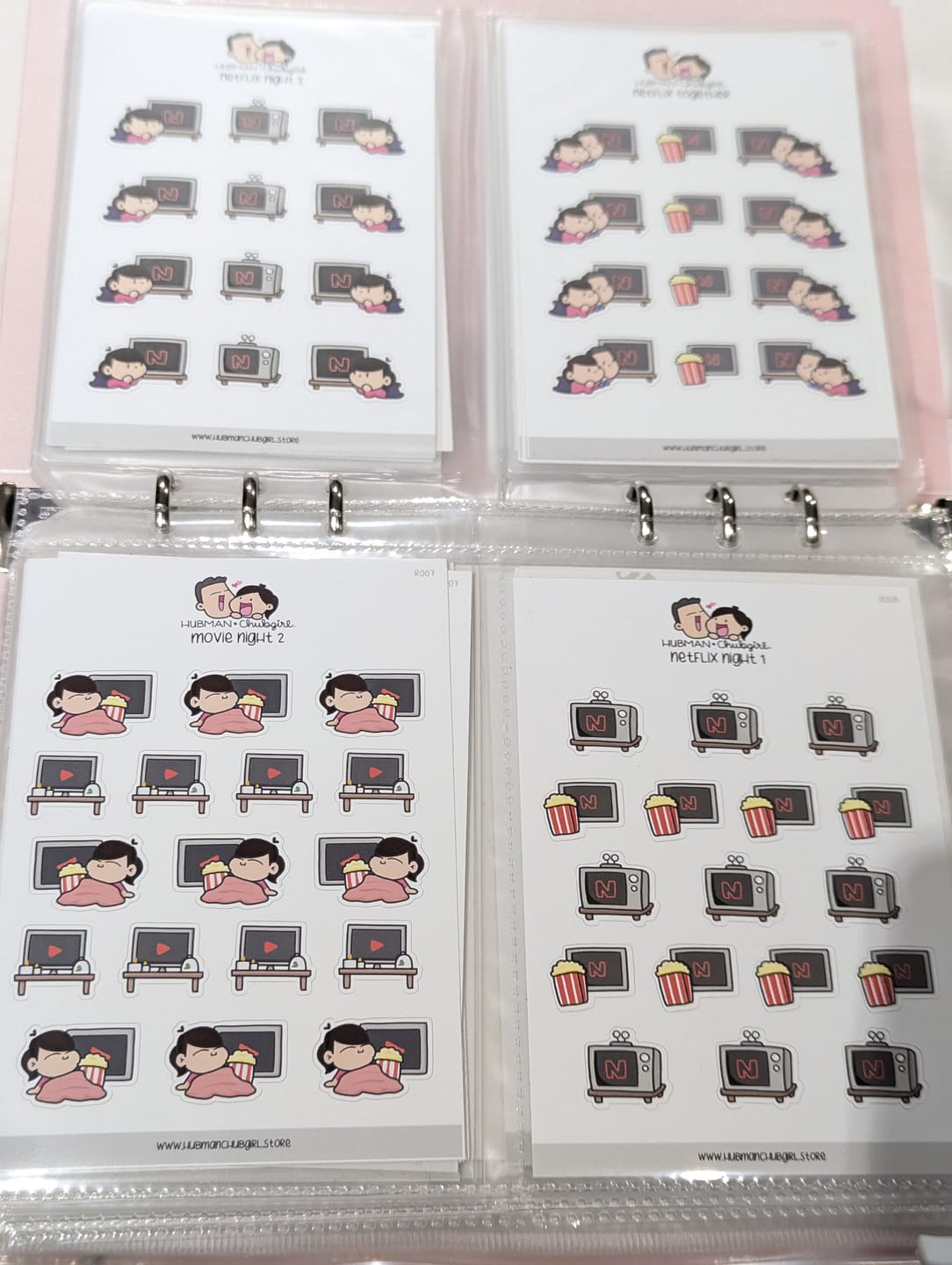 Customer photo review of Netflix Night 2 Planner Stickers