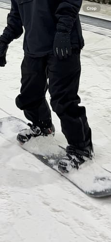 Customer photo review of Men's Black Insulated Baggy Snow Pants With Detachable Suspenders