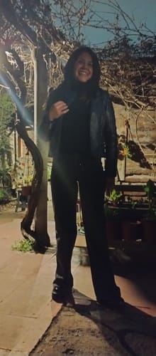 Customer photo review of Pantalón Wide Leg Strass Black