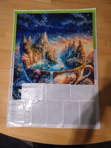 Customer photo review of 5D Diamond Painting – Traumtasse der Welten
