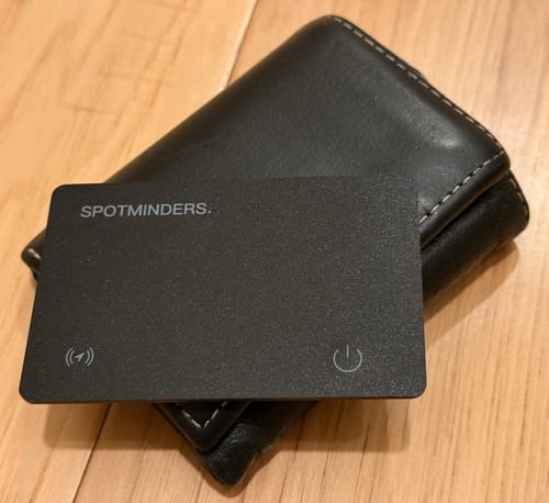 Customer photo review of SPOTMINDERS. Tracking Card