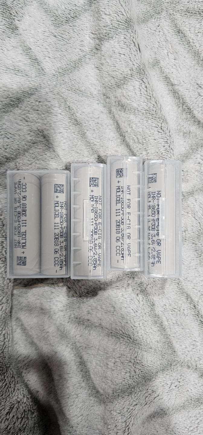Customer photo review of Molicel P30B 18650 3000mAh 30A Battery
