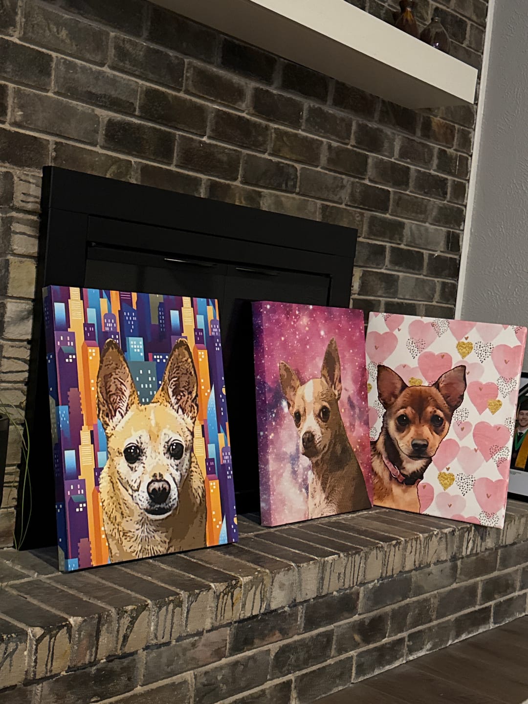 Customer photo review of Custom Pet Art Canvas Wrap