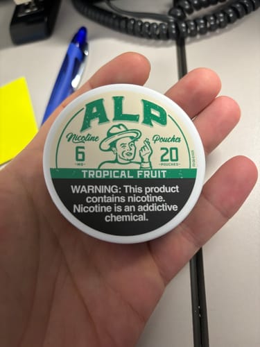 Customer photo review of Tropical Fruit Nicotine Pouches