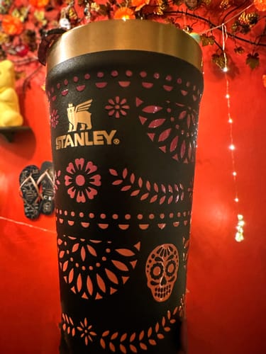 Customer photo review of Stacking Beer Pint Midnight Catrina | 473ML