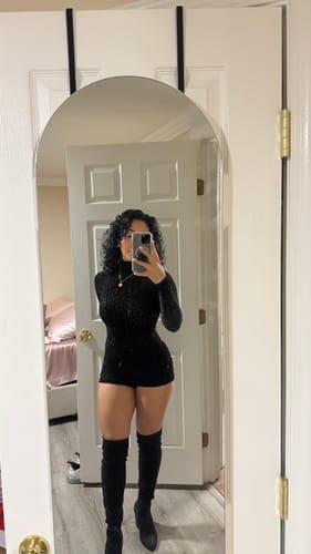 Customer photo review of Burnout Print Romper