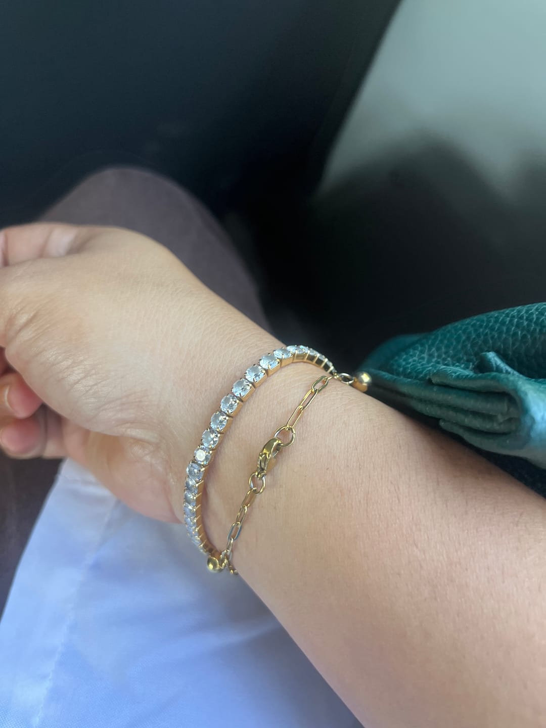 Customer photo review of Exquisite Gold Studded Bracelet