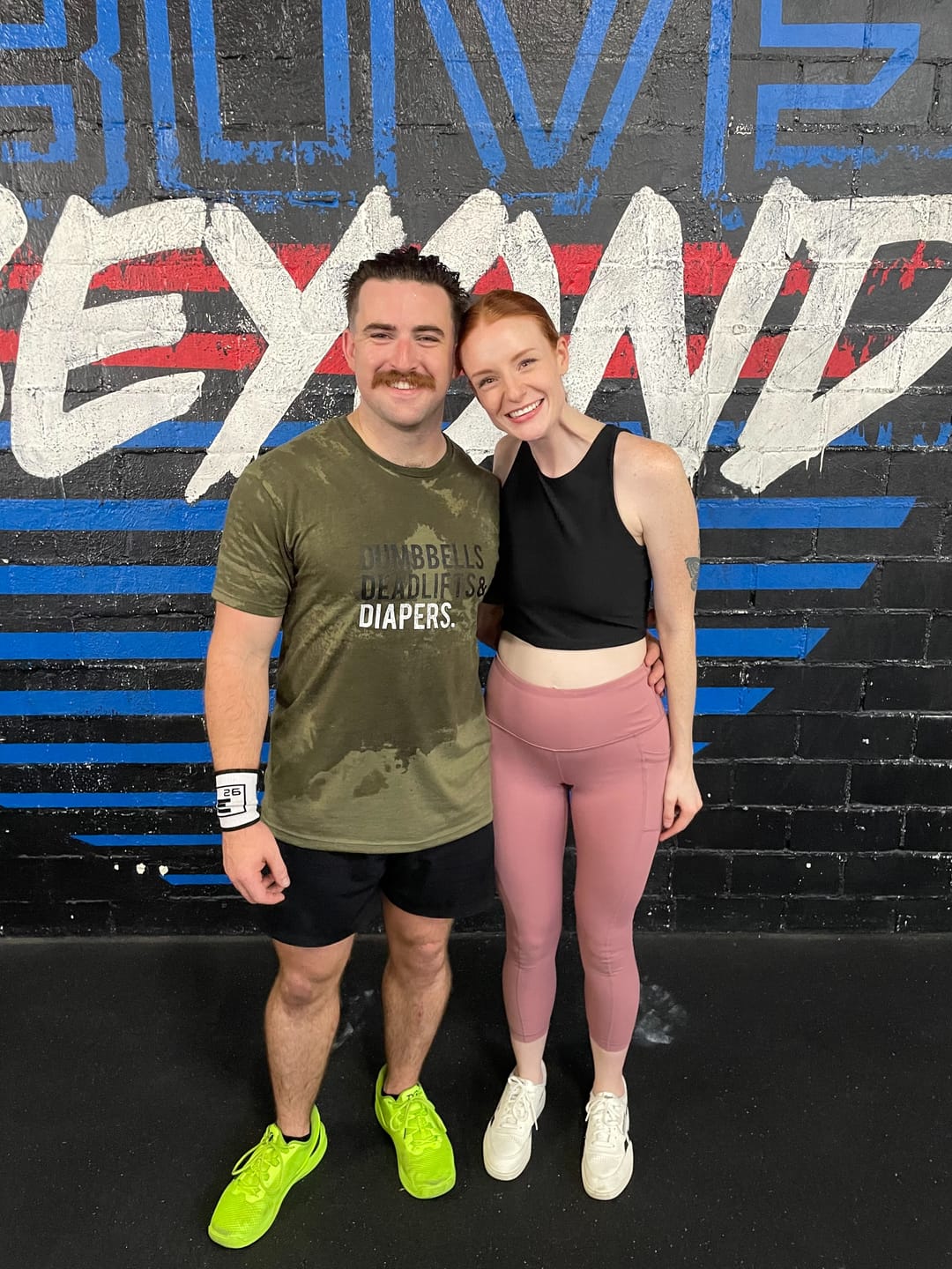 Customer photo review of Dumbbells, Deadlifts & Diapers Tee
