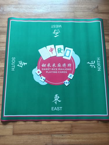 Customer photo review of Sweet Rice Mahjong Playing Cards Singapore Rules | Add Dices | Card Shuffler | Diatom Mud Mahjong Table Mat