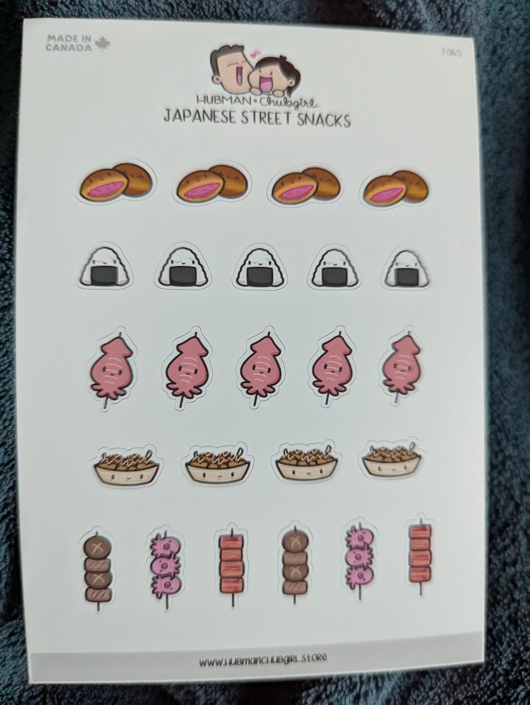 Customer photo review of Japanese Street Snacks Planner Stickers