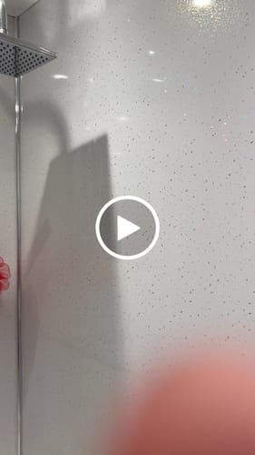 Customer video review of Premium White Sparkle Gloss Shower Wall Panel – 1M x 2.4M