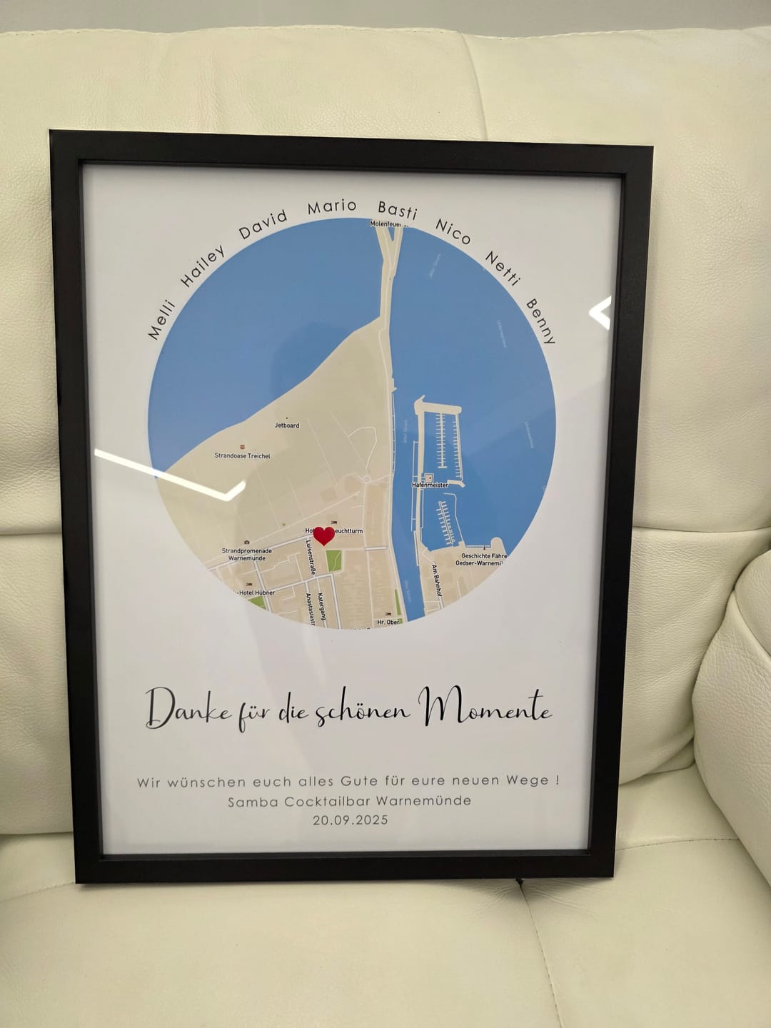 Customer photo review of Danke für alles - Persönliches Abschiedsgeschenk - Personalisiertes Poster