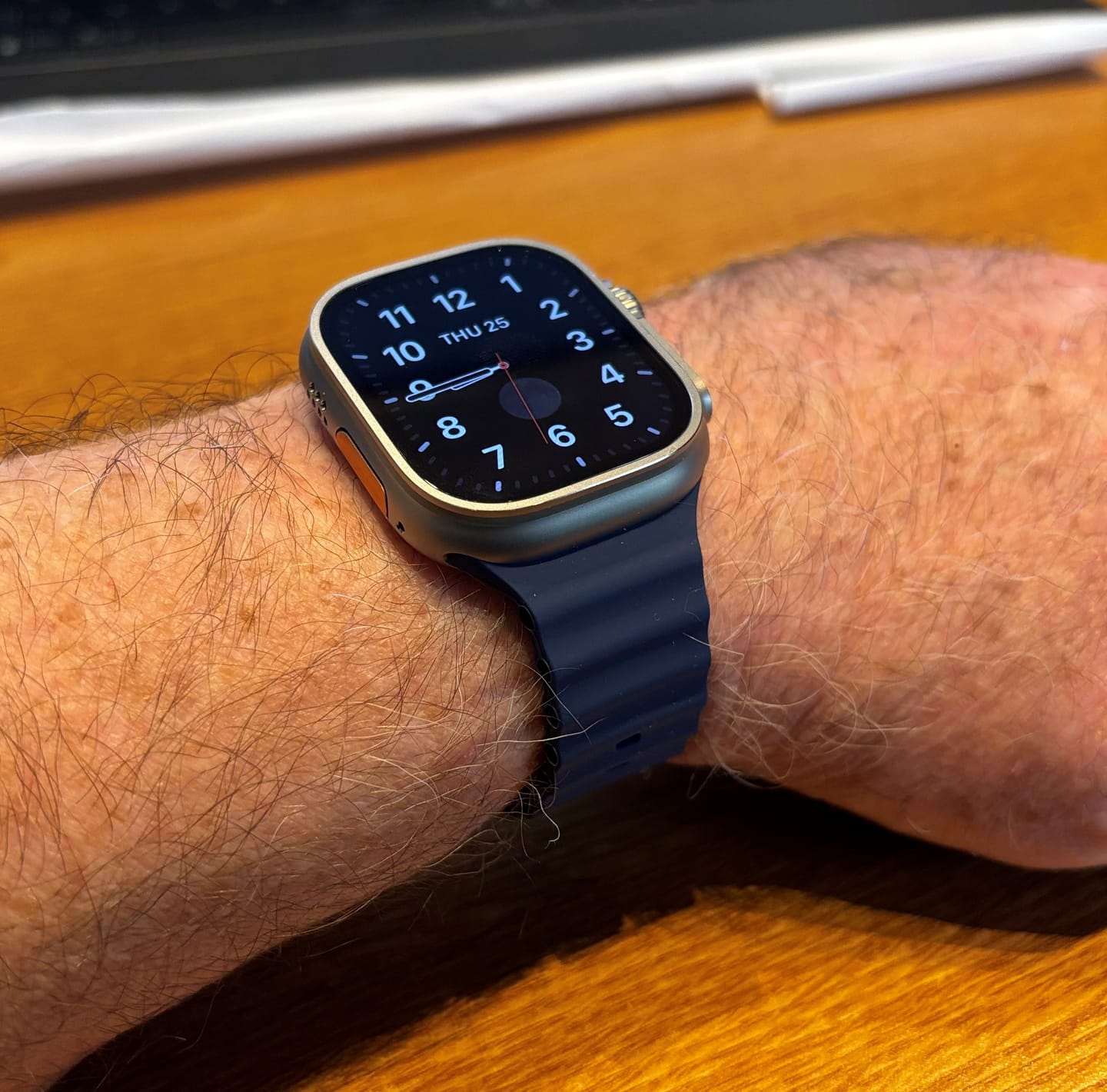Customer photo review of Ocean Silicone Tubular Strap For Apple Watch Ultra