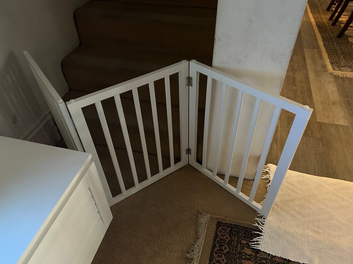 Customer photo review of Wooden Pet Gate